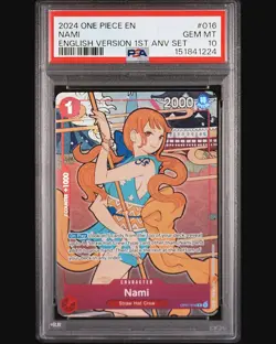 NAMI 2024 ONE PIECE ENGLISH VERSION 1ST ANNIVERSARY SET #016 PSA 10 - Image 1