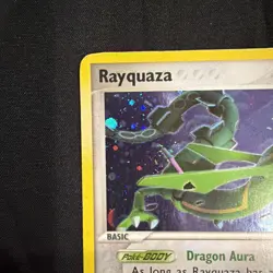 Rayquaza 2005 Deck Exclusives Holo Rare Card 22/107 LP Condition w/swirl - Image 3