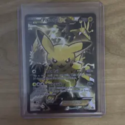 Pokemon Pikachu EX Promo Full Art Holo XY124 XY 130 HP Trading Card - Image 1