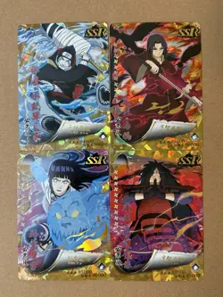 Naruto Card Lot Of 4 SSR Cards!- Itachi Uchiha , Madara Uchiha, Kisame & Hinata! - Image 1