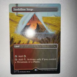 Sunbillow Verge (Borderless) 0373 NM MTG Aetherdrift Magic Rare Land Mountain - Image 1
