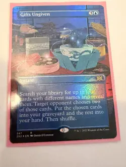 Gifts Ungiven Borderless Foil Rare Blue Instant Double Masters 2022 #347 - Image 1