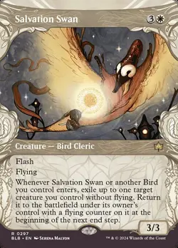 NM Showcase Salvation Swan, MTG, Bloomburrow, Magic the Gathering, 297 - Image 1