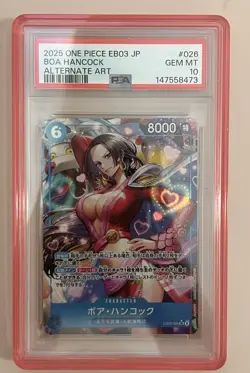 PSA 10 2025 ONE PIECE EB03 JP BOA HANCOCK AA GEM MT 10 (Guard Included) - Image 1