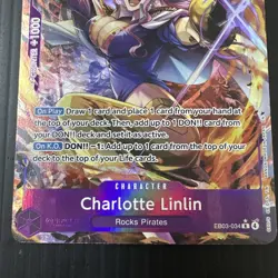 Charlotte Linlin Alt Art EB03-034 R Foil One Piece Extra Booster: Heroines NM - Image 3