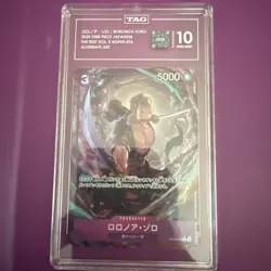 2025 One Piece Japanese PRB02 Roronoa Zoro Alternate Art TAG 10 - Image 1