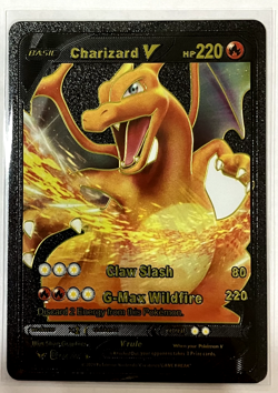 Charizard V Black Foil Fan Art Vinyl Collector Pokemon Card 138/202 HP220 - Image 4