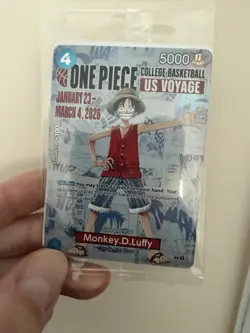 One Piece Monkey.D.Luffy From Rutgers Basketball Game Card W/poster And Tshirt - Image 1