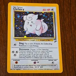 Clefairy - 6/130 - Pokemon Base Set 2 Holo Rare Card WOTC LP - Image 1