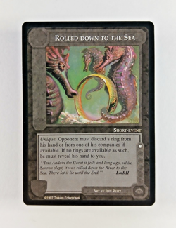 Rolled Down To The Sea - Middle Earth CCG card (1997 ICE) MECCG White Hand LotR - Image 1