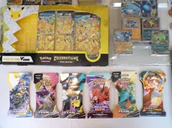 Pokemon Lot 400+ Cards | 23K Gold-Plated Card | Sleeves | Holos and More - Image 2