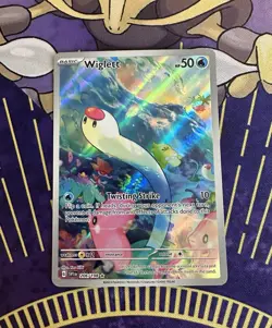 Pokemon Wiglett 206/198 Scarlet & Violet Base Set Illustration Holo Rare Card NM - Image 1