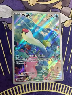 Pokemon Wiglett 206/198 Scarlet & Violet Base Set Illustration Holo Rare Card NM - Image 2