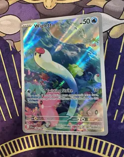Pokemon Wiglett 206/198 Scarlet & Violet Base Set Illustration Holo Rare Card NM - Image 3