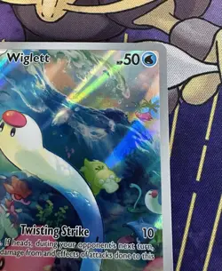 Pokemon Wiglett 206/198 Scarlet & Violet Base Set Illustration Holo Rare Card NM - Image 5