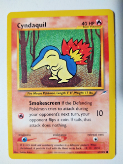 Cyndaquil 61/105 Pokemon Neo Destiny Unlimited Played Single Card WOTC TCG NM - Image 1