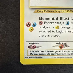 Pokemon Lugia Neo Genesis 1st Edition Holo Rare 9/111 90 HP Card English - Image 5