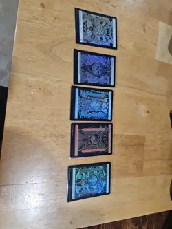 MTG Phyrexia FOIL Basic Land Set of 5 (LP+) One of Each Full-Art Artwork - Image 1