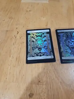 MTG Phyrexia FOIL Basic Land Set of 5 (LP+) One of Each Full-Art Artwork - Image 2