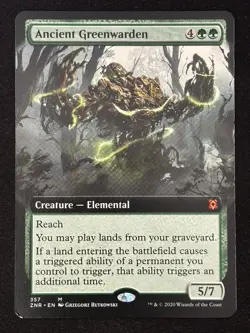 1x MTG Ancient Greenwarden (Extended Art) - Zendikar Rising (ZNR) #357 - Magic - Image 1