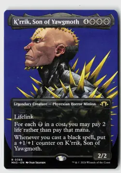 K'rrik, Son of Yawgmoth (Borderless) #365 (NM) Modern Horizons 3 MH3 Magic MTG - Image 1