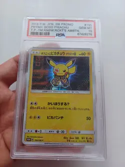 PSA 10 Boss Pikachu Team Skull 2018 Pokemon Karte PROMO SM-P 197 GEMMT - Image 3