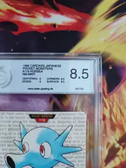 Pokemon Card Seeper Horsea Monsters Collection Green Carddass Japan PGS PSA 8.5 - Image 4
