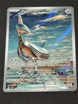 Skarmory 209/191 Illustration Rare SV08: Surging Sparks Pokemon TCG NM - Image 1