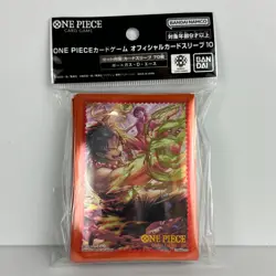 One Piece TCG Card Sleeves Set 10 70ct Portgas D. Ace New Sealed - Image 3