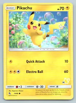 Pokemon Pikachu - 19/68 (#55 Pikachu Stamped) Battle Academy BTA 019/068 NM - Image 1