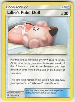 Lillie's Poke Doll 197/236 Uncommon Cosmic Eclipse Pokemon Near Mint - Image 1