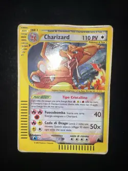 Pokemon Charizard Crystal 146/144 Skyridge Holo ITA DAMAGED WOTC 2003 - Image 1