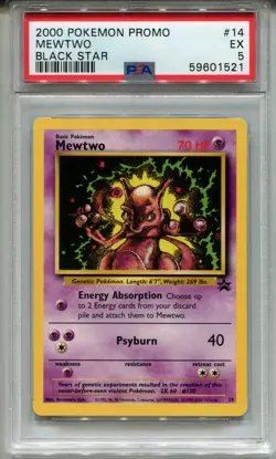 Pokemon Black Star Promo #14 Mewtwo PSA 5 - Image 1