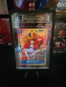 2024 One Piece Luffy P-043 2nd Anniversary Tournament Promo BGS 10 Guard Inc. - Image 1