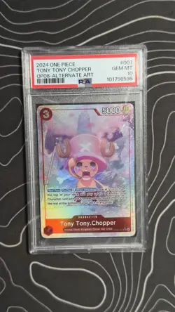 2024 ONE PIECE TONY TONY CHOPPER ALTERNATE ART OP08-TWO LEGENDS #007 PSA 10 - Image 1
