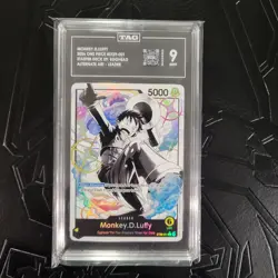 ONE PIECE MONKEY D. LUFFY 2026 STARTER DECK ST29 #001 BLACK/WHITE ALT ART PSA 10 - Image 3