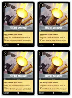 #197 Fire the Cannons! Playset x4 2023 Disney Lorcana The First Chapter 4x - Image 1