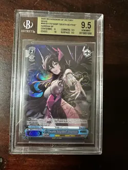BGS 9.5- DEATH SCYTHE HARRAN #E102 SP SIGNATURE 2025 WEISS NIKKE GODDESS VICTORY - Image 1