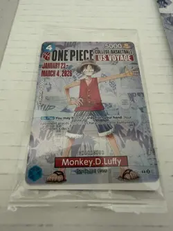2 One Piece Card Monkey D. Luffy -USA College Basketball Exclusive Promo+Poster - Image 2