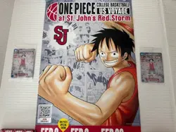 2 One Piece Card Monkey D. Luffy -USA College Basketball Exclusive Promo+Poster - Image 3