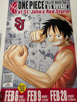 2 One Piece Card Monkey D. Luffy -USA College Basketball Exclusive Promo+Poster - Image 4