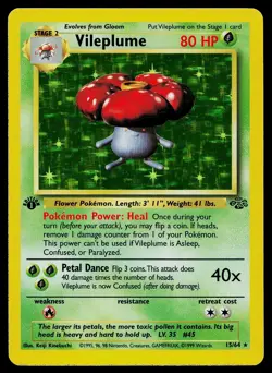 Pokemon Card - Vileplume Jungle 15/64 Holo Rare - Image 1