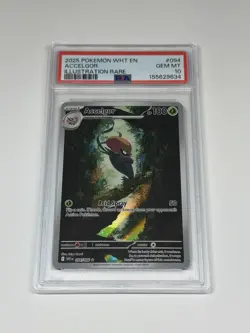Accelgor 094/086 White Flare Illustration Rare Pokemon Card TCG PSA 10 GEM MINT - Image 1