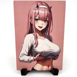 DARLING in the FRANXX Zero Two Sexy Anime Waifu Girl Lewd Goddess Story Art Card - Image 1