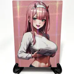 DARLING in the FRANXX Zero Two Sexy Anime Waifu Girl Lewd Goddess Story Art Card - Image 2