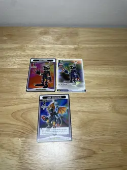 ( 3 ) KINGDOM HEARTS TCG Disney Cards “Soldier” & “Air Soldier” Level 1 & 2 - Image 1