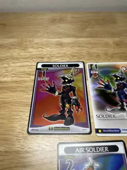 ( 3 ) KINGDOM HEARTS TCG Disney Cards “Soldier” & “Air Soldier” Level 1 & 2 - Image 2