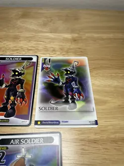 ( 3 ) KINGDOM HEARTS TCG Disney Cards “Soldier” & “Air Soldier” Level 1 & 2 - Image 3