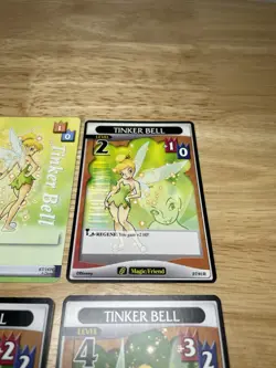 ( 4 ) KINGDOM HEARTS TCG Disney Cards Tinker Bell 1 Common & 3 Rare Level 2-4 - Image 3