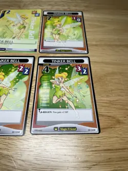 ( 4 ) KINGDOM HEARTS TCG Disney Cards Tinker Bell 1 Common & 3 Rare Level 2-4 - Image 5